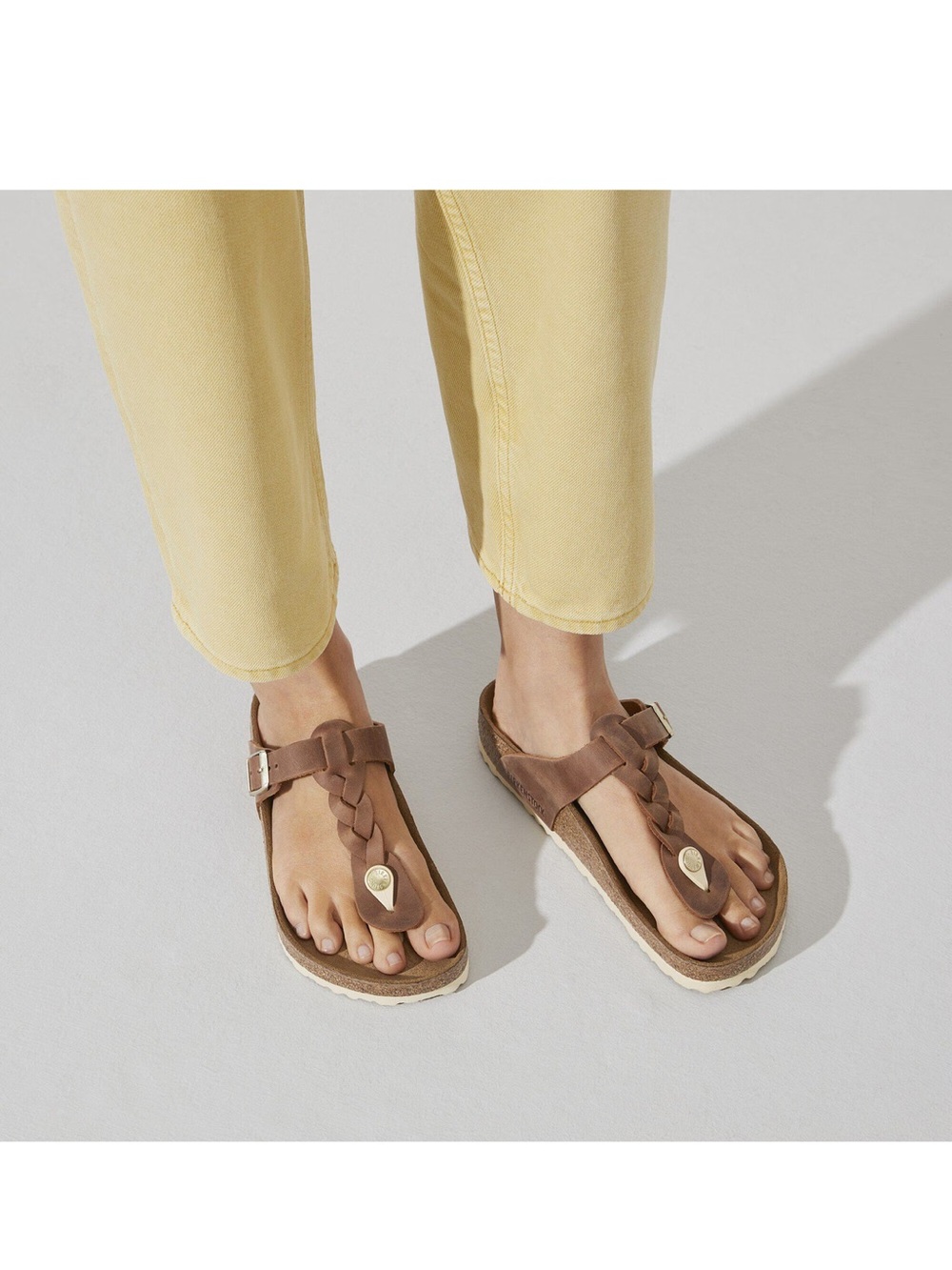 Birkenstock Gizeh Braided Sandal in Cognac - Picture 12 of 12